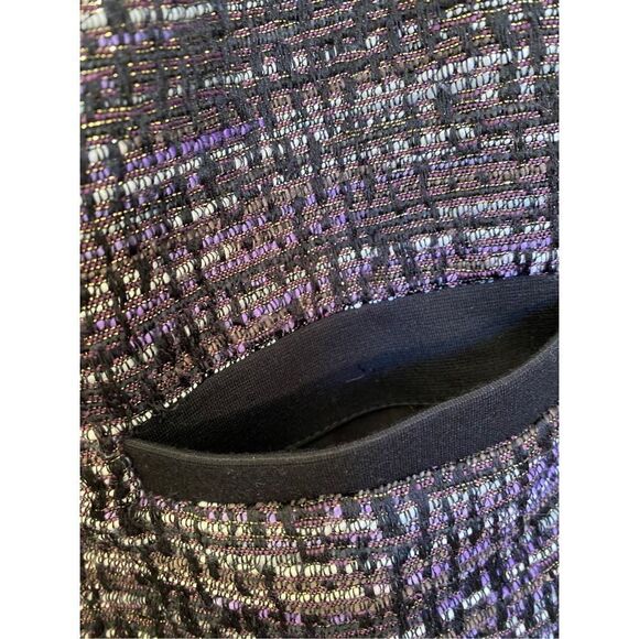 Chicos women’s tweed panel, front pocket fringe blazer/jacket size 8/10  - Picture 4 of 6